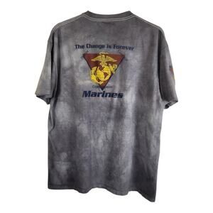 Vintage 90s US Marines Purple Tie Dye Tee XL Mens Military Semper Fi Indigo